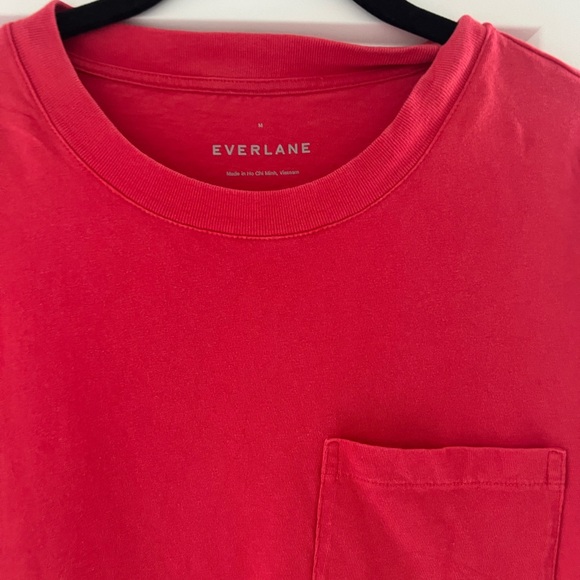 EVERLANE The Weekend Pocket T-Shirt Dress Red M - Picture 3 of 4
